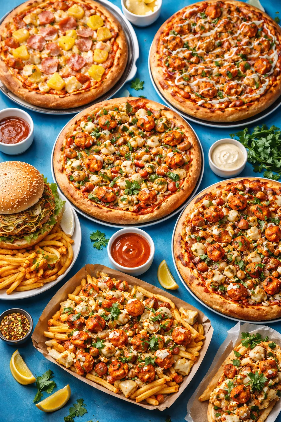 Indian-style fusion pizza at Desi Boy'z Pizza in Edmonton, AB